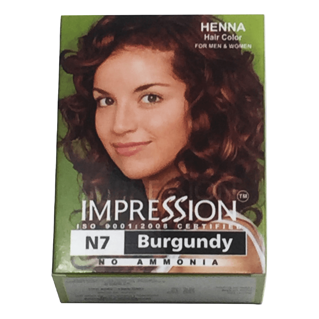 Impression Henna Hair Color N7 Burgundy 6 Pouch Packs Box