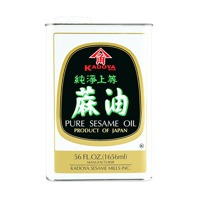台灣KADOYA八角 純白麻油 涼拌炒菜增香芝麻香油 1656ml
