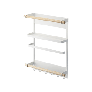 Magnetic Kitchen Organizer - Steel + Wood 1 piece