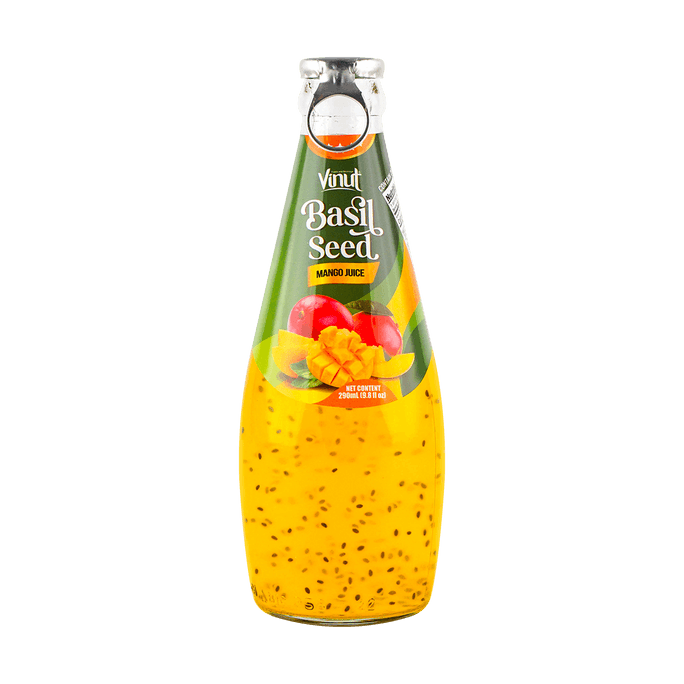 Mango Flavor Juice Drink with Basil Seeds, 9.8 fl oz