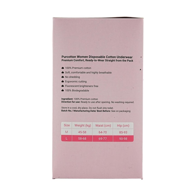Disposable Cotton Panties Women Size L 8pcs Sterile Individually Wrapped 8
