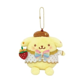 【日本からの直送】日本 SANRIO サンリオ いちごニュース50周年記念シリーズ ぬいぐるみペンダント【プリン犬】