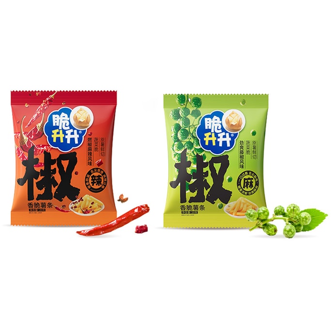 Crispy French fries Spicy and Spicy Pepper Flavor 20g/10 packs Non-Puffed Potato Chips and Biscuits Snacks