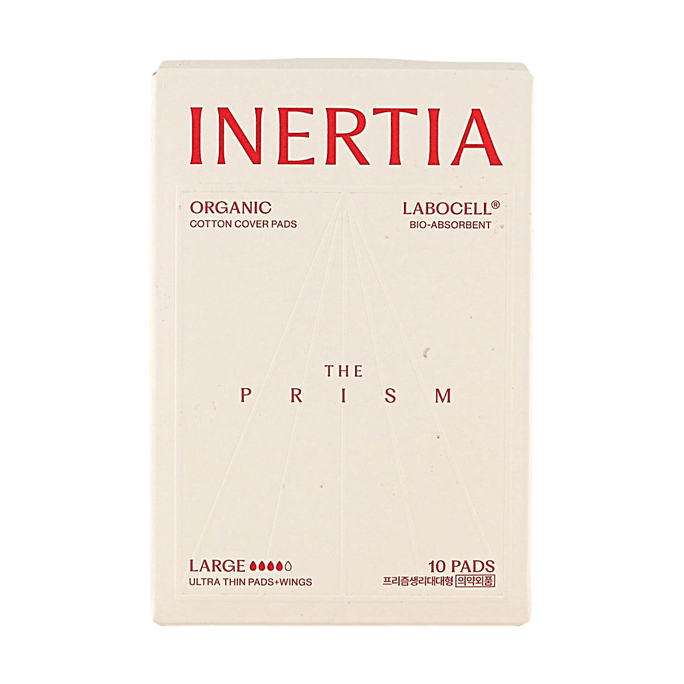 The Prism Organic Cotton Ultra Thin Pads with Wings Large 11 Inch 10pcs