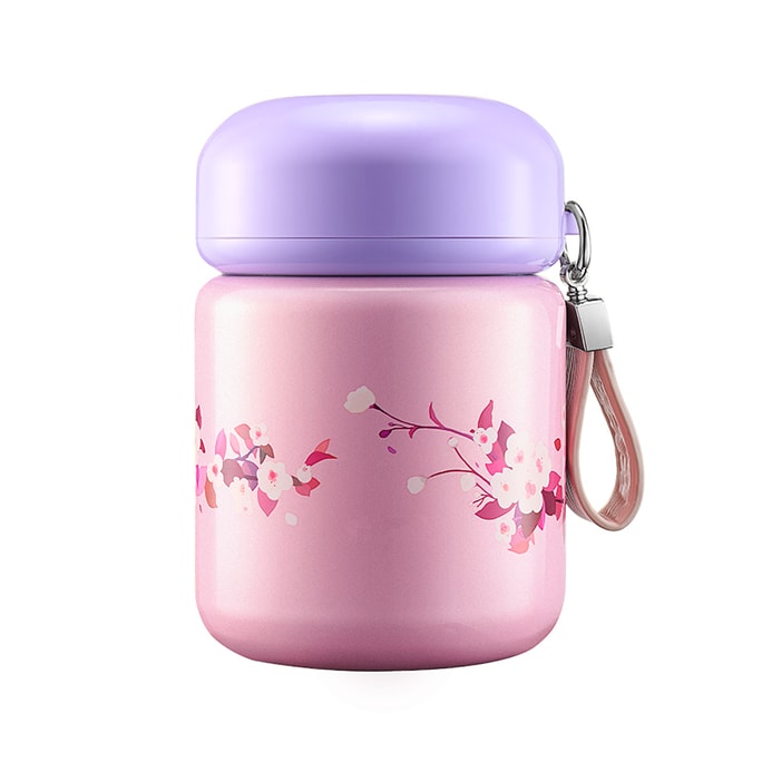 Portable Braised Beaker Vacuum Container Pail Thermos Food Container Stainless Steel Jar Pink 800ml