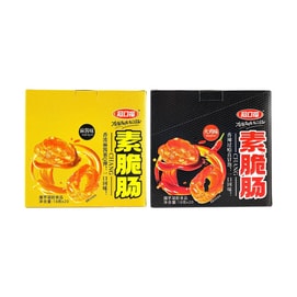 冠口福 素脆肠 魔芋零食 麻酱味+火鸡味 360g*2盒【2种口味组合装】