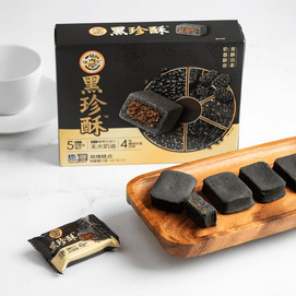 徐福记 黑珍酥 五黑食材中式糕点 6枚入 150g【皮酥馅柔 浓郁醇香】【下午茶点心】