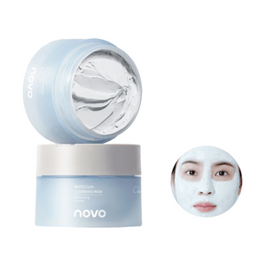 White Clay Cleansing Mask 100g Deep-Cleansing Blackhead Pimple Remover Spreadable Facial Mask
