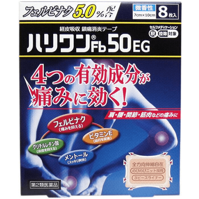 Anti-inflammatory and analgesic plaster 8 pieces