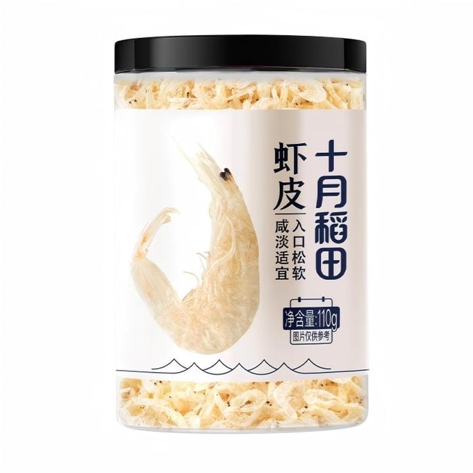十月稻田 大连产淡干虾皮 110g 不咸可打粉 海米干 虾米皮