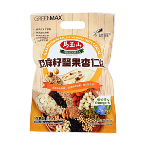 台湾马玉山 GREENMAX 亚麻籽坚果杏仁饮 28g*12包 336g 【早餐代餐冲饮】 【高纤含Omega-3】【无添加人工香料】
