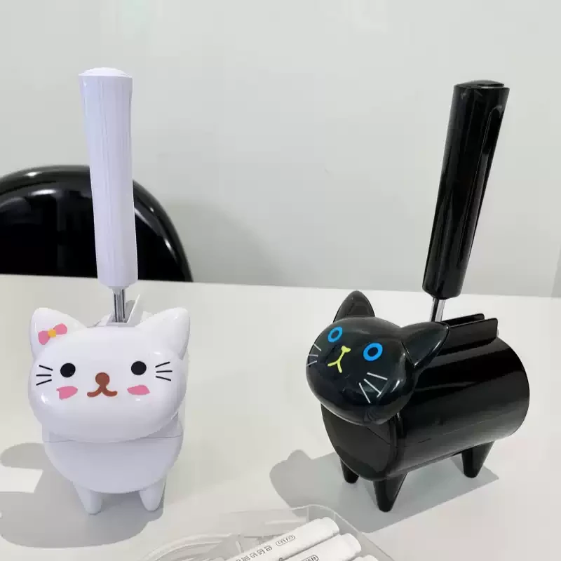 【中国直邮】 喜乐多优选 可爱猫咪粘毛器可撕式强力除毛筒*1件(内含白色一组及黑色一组)