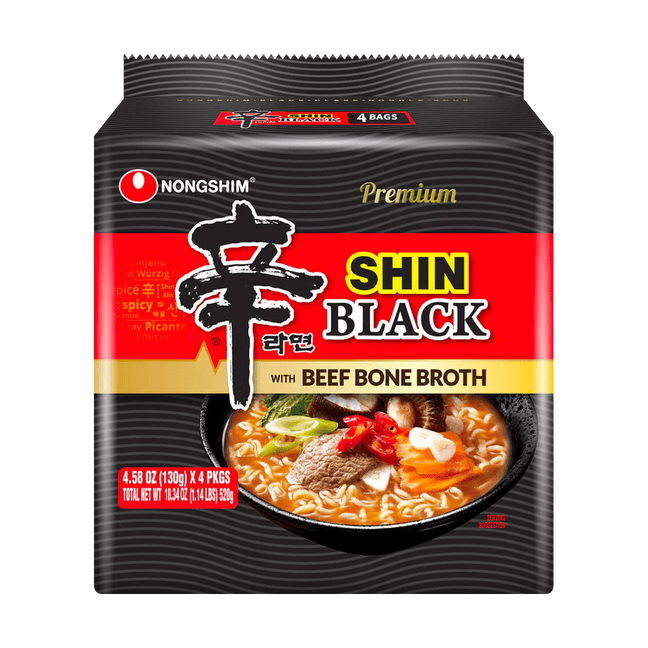Shin Black Ramen With Premium Beef Broth - Instant Noodles