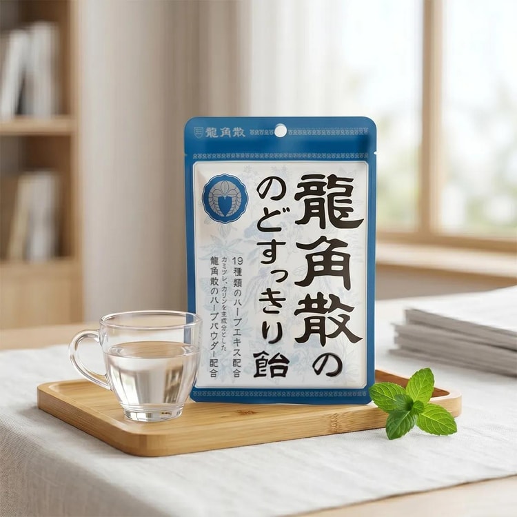 RYUKAKUSAN龍角散日本RYUKAKUSAN龍角散特效草本粉末夾心潤喉糖護嗓潤喉