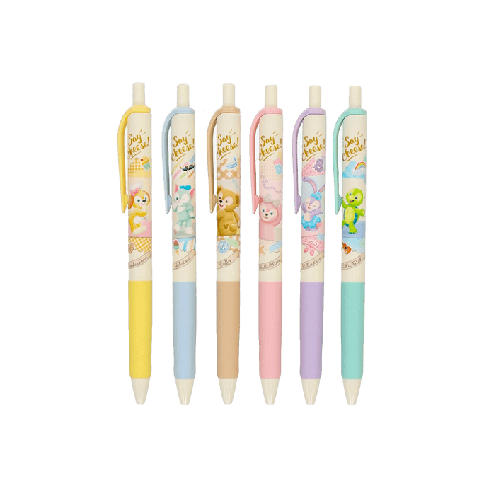 日本東京迪士尼 達菲與朋友 原子筆套裝 6支 雪莉玫 星黛露 傑拉多尼 可琦安 奧樂米拉