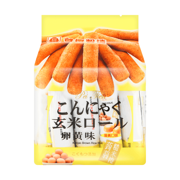 台湾北田 蒟蒻糙米卷 蛋黄味 160g