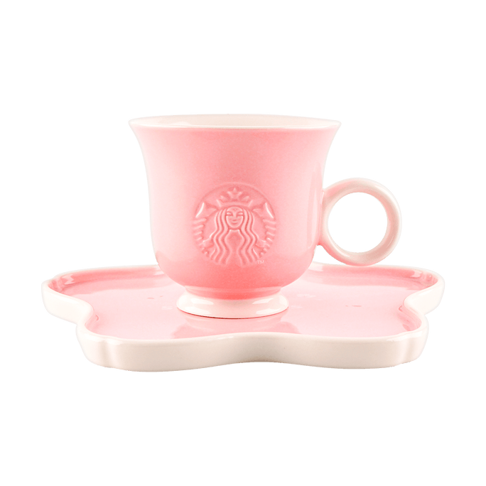 Cherry Blossom Cup & Saucer Set - 8 fl oz - Korean Designer Coffee House (Limited Edition )