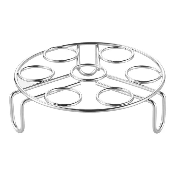 Seven-hole Thickened Steamed Egg Rack And Bowl Dishes Stainless Steel Color Weight 233g-248g