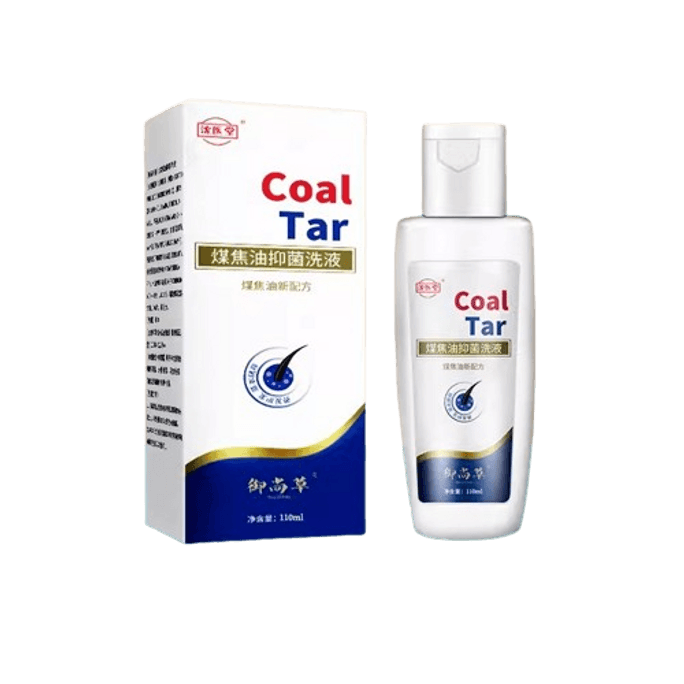 Coal Tar Wash Liquid Scalp Itchy Inflammatory Seborrheic Antibacterial Shampoo 110Ml/Bottle