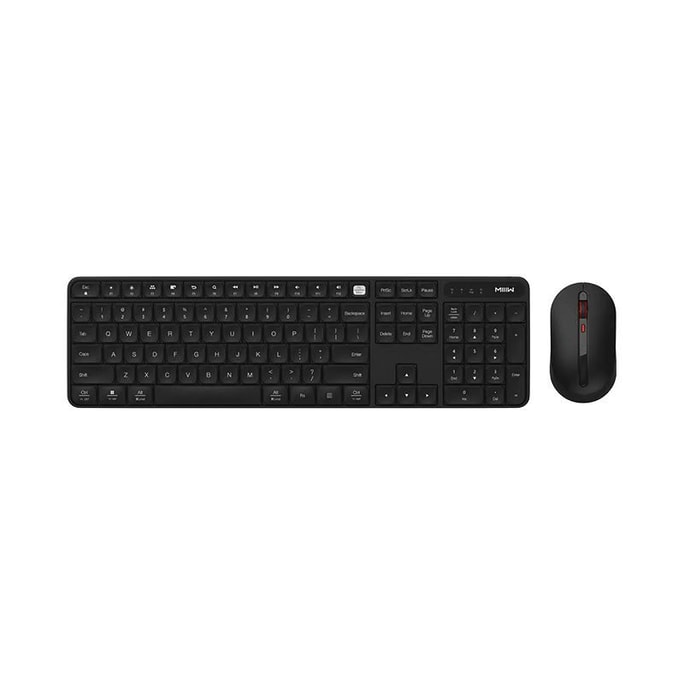 Miwu wireless keyboard and mouse suit (keyboard+mouse) 104 keys full size black