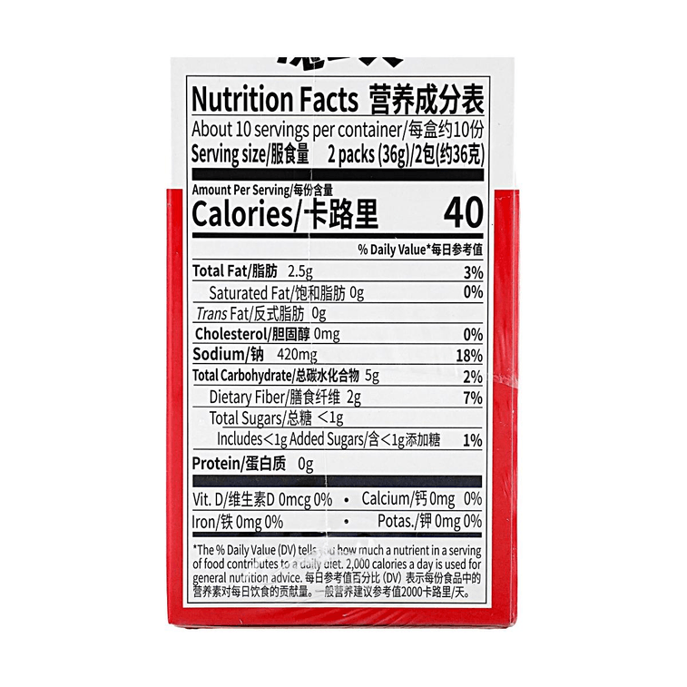 卫龙 魔芋爽 素毛肚 香辣味 20包入 360g 11