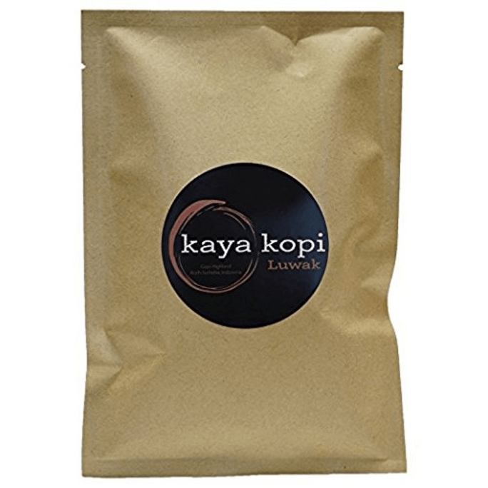 Kaya Kopi Premium Kopi Luwak From Indonesia Wild Palm Civets Arabica Coffee Beans - Luwak Medium Roast / 0.35 Ounce