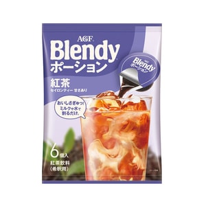 [일본 직송] AGF 블렌디 커피 액상 블랙티 맛 6개입