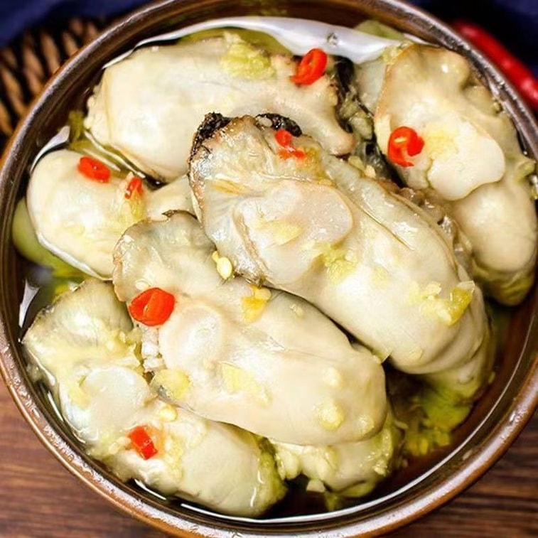 Fresh garlic oysters canned ready-to-eat 100g*1 can, seafood snack, popular online seafood delicacy 5
