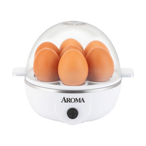 Mini Egg Steamer Electric Egg Poacher 7 Eggs White AEB-807