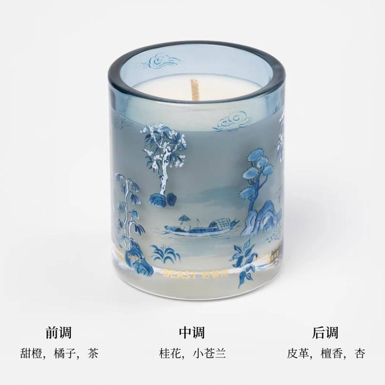 달콤한 계화 트리플 노트 문 선물 상자 행운 양초 세트, 말띠 해 선물 세트 5