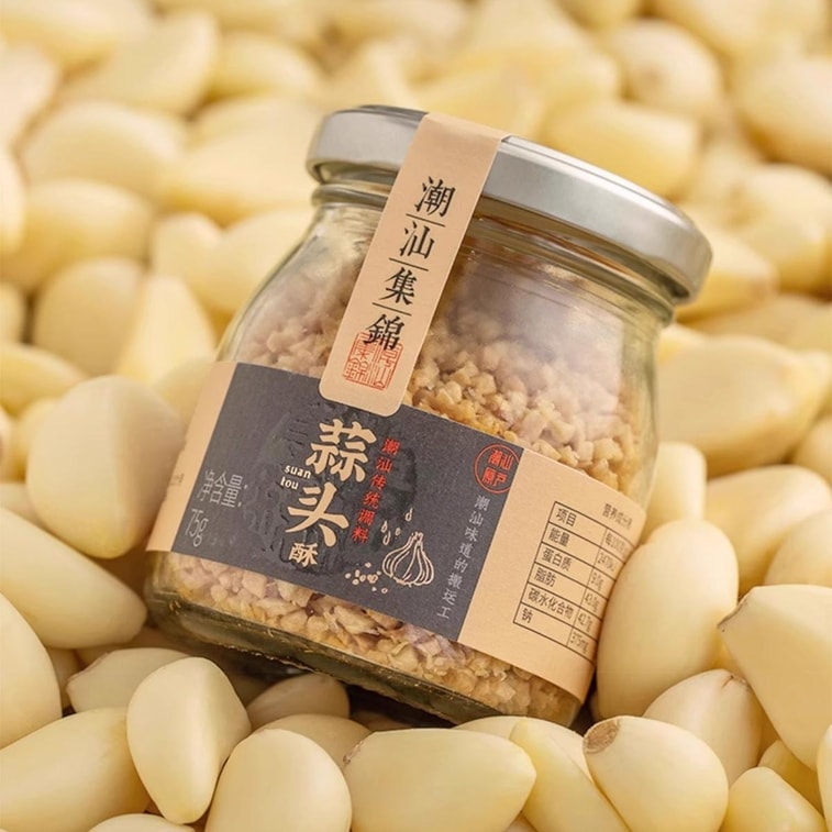 潮汕料理：カリカリ揚げニンニク、黄金ニンニク油、ニンニク、ニンニク油、ネギ油（75g×1） 4