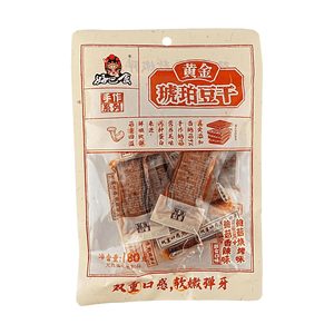 Golden Amber Dried Tofu Mixed Flavors (King Oyster Mushroom BBQ & Spicy) 6.35 oz【Double Texture】【Soft and Chewy】