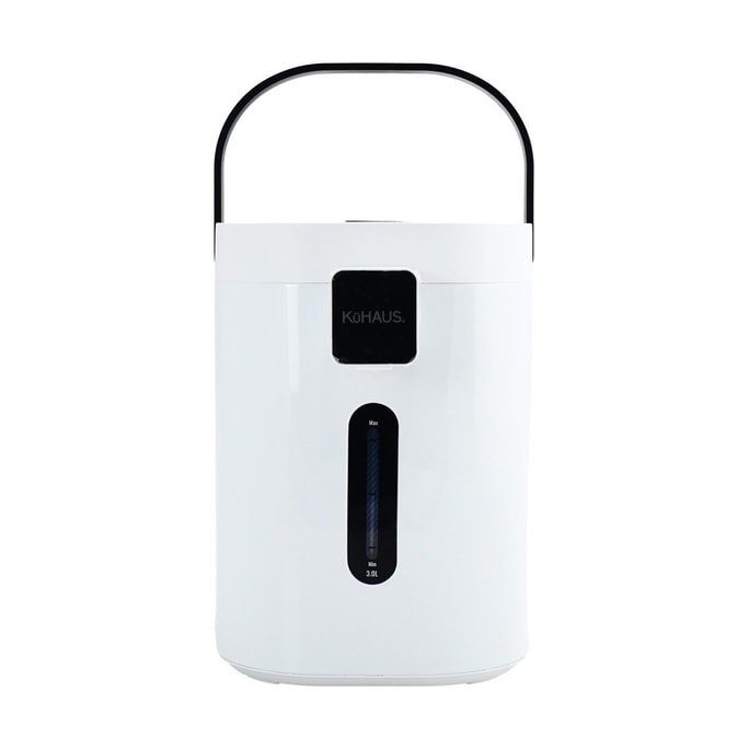 韓國KUHAUS 電熱水瓶飲水機 恆溫保溫自動斷電 家用便攜 3.0L 白色