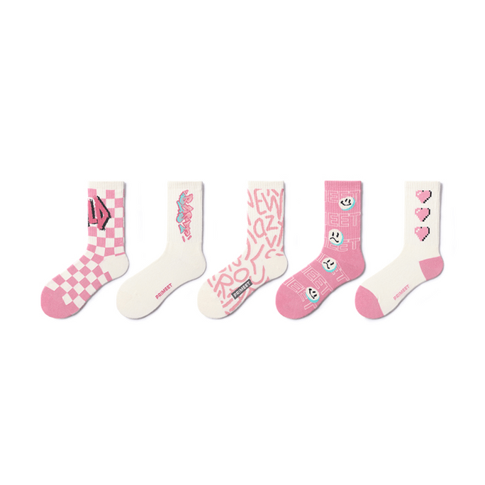 Anklets Socks Socks 5 Pairs (Size 36-39) Pink