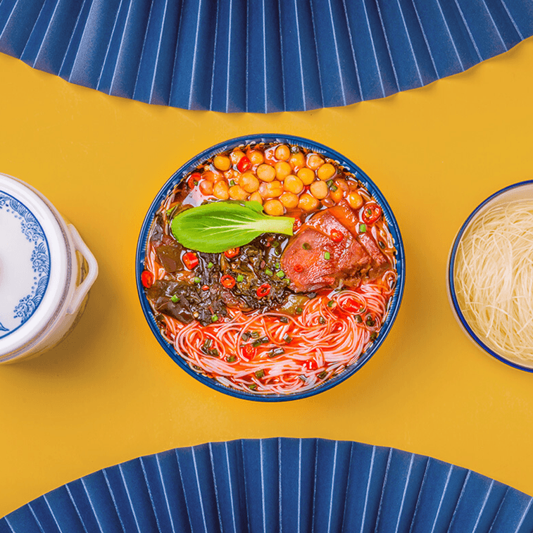 Mianyang Rice Noodle , Artificial Beef Flavor, 4.23 oz *5【5 Pack】 5