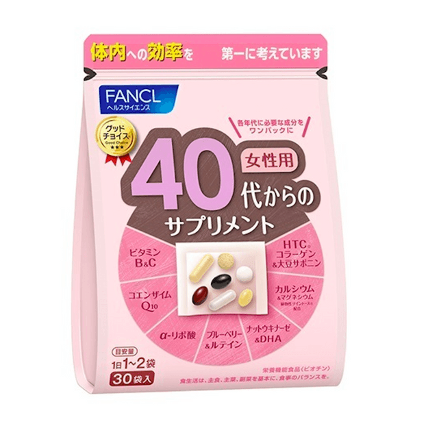 日本直邮 Fancl 女性40岁八合一综合维生素营养素30日份 亚米网