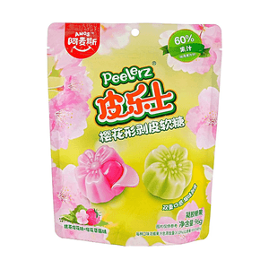 Product: Sakura-Shaped Peelable Gummy Candy, Matcha Sakura + Sakura Strawberry Flavor, 3.39 oz 【Sakura Season Limited Edition】