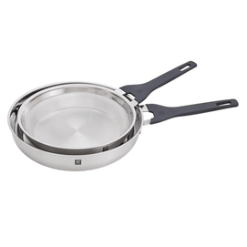 Simplify 2-pc Stainless Steel 9.5-in & 11-in Fry Pan Set
