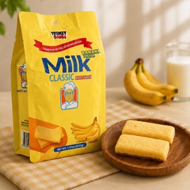 Milk Classic Rice Cracker Banana Flavor, 1.97 oz【Non Fried】【Korea Trendy】