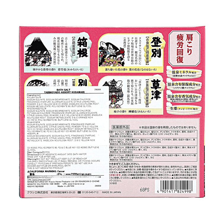 日本KRACIE嘉娜寶 旅之宿系列 藥用入浴劑 浴鹽溫泉成分配合 4款香型 13包入【限定係列】版本隨機發送 5