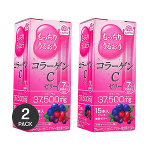 日本EARTH制药 胶原蛋白C果冻 巴西莓风味 便携条装 随身补给15条 *2【2份超值装】