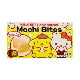 Sanrio Hello Kitty Pompompurin Mochi Bites Passion Fruit Flavor, 2.82 oz
