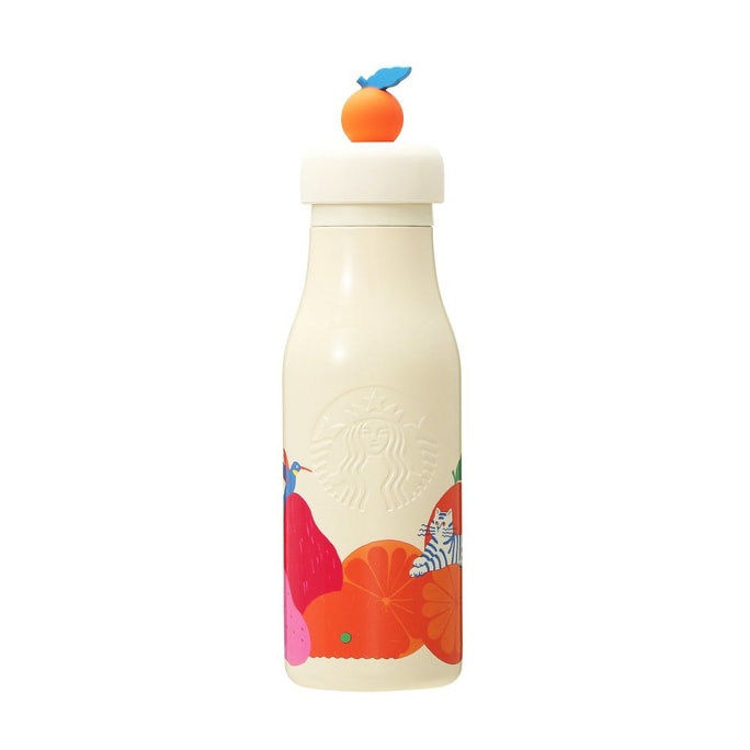 【夏季限定】日本STARBUCKS星巴克 夏日鲜橙不锈钢水瓶 保冷保温瓶保温杯子 473ml