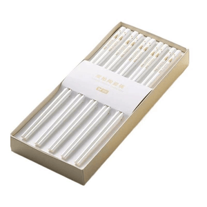 【Golden Tower Moon Reflection】Ceramic Chopsticks 10‑Pairs 1‑Pack