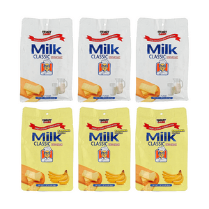 Milk Rice Crackers Original Flavor+Banana Flavor, 11.81 oz【2 Flavors 6 Combo Packs】