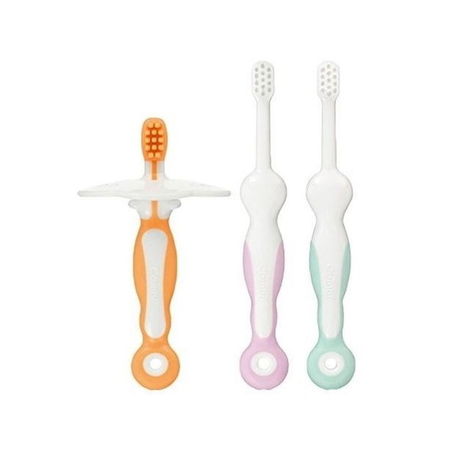 Combi Teteo First Teeth-Brushing Baby Toothbrush Set 