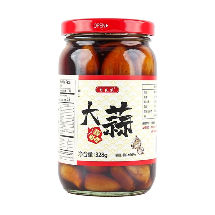 自良家 泡大蒜 酱香味 腌制酱油蒜头下饭菜 328g