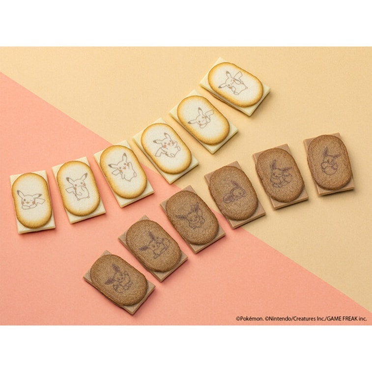 New Arrival ✖️Pokemon Chocolate Sandwich Cheese Biscuits 2 Flavors 12pcs 3