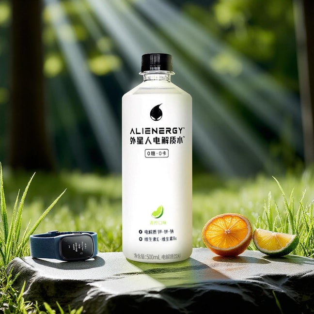 Genki FOREST Lime Alienergy Electrolyte Water 500ml,[0 sugar and low calorie]