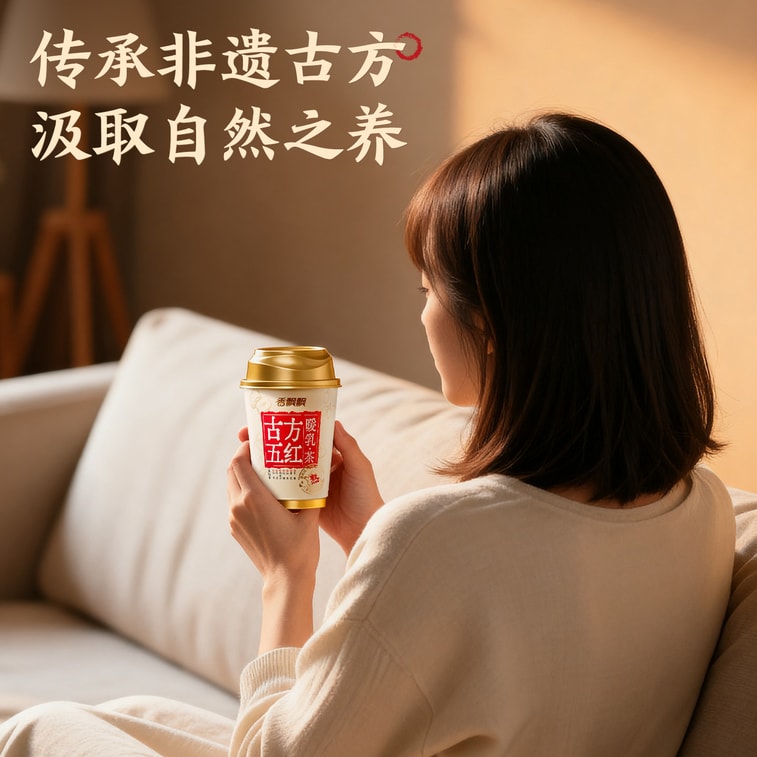 【中國直郵】 香飄飄 古方五紅暖乳茶 1杯 3